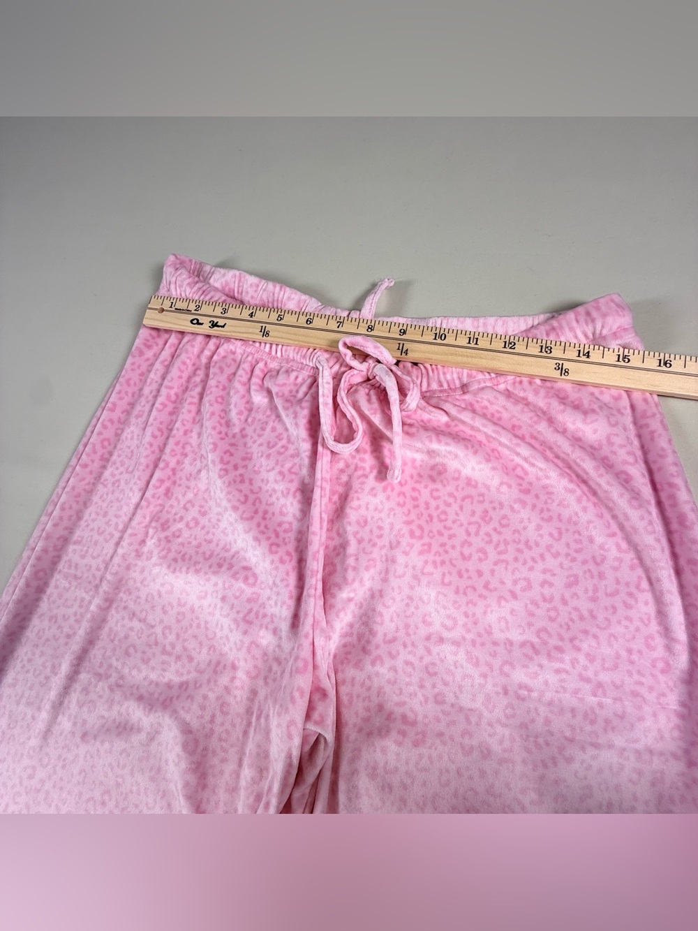 Juicy Couture Pink Leopard Velour PJs Pajamas Loungewear Rhinestone Y2K XL - Picture 9 of 13